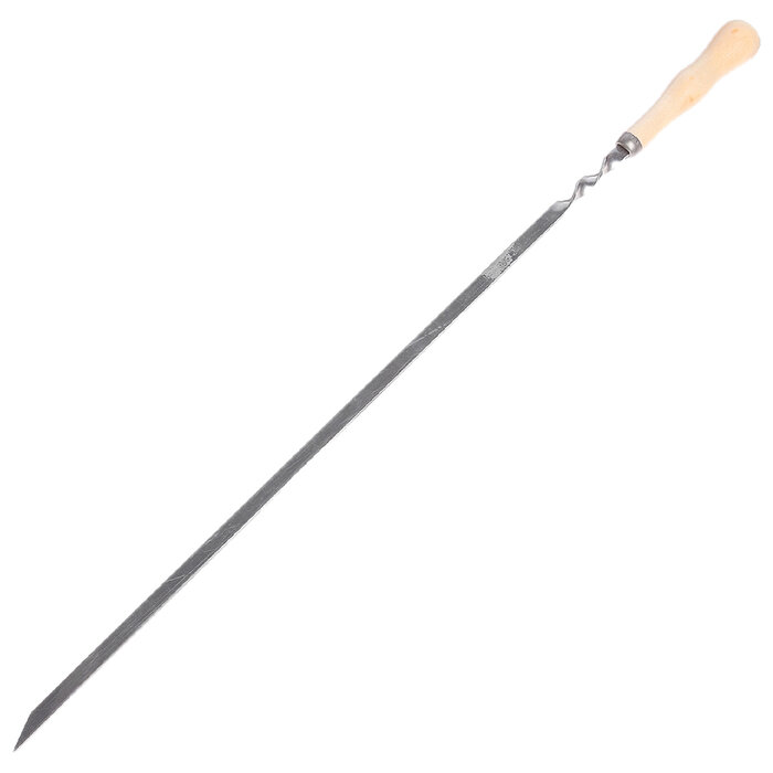 Шампур с деревянной ручкой 61 × 1 см , толщина 2 мм - фотография № 1