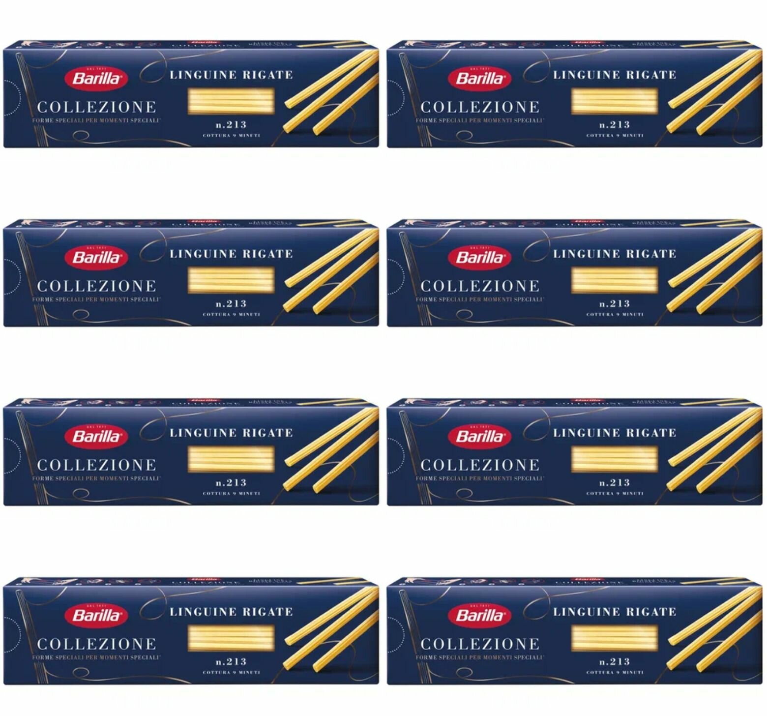 Barilla Макаронные изделия Linguine Rigate Лингвини ригате, 450 г, 8 уп - фотография № 1