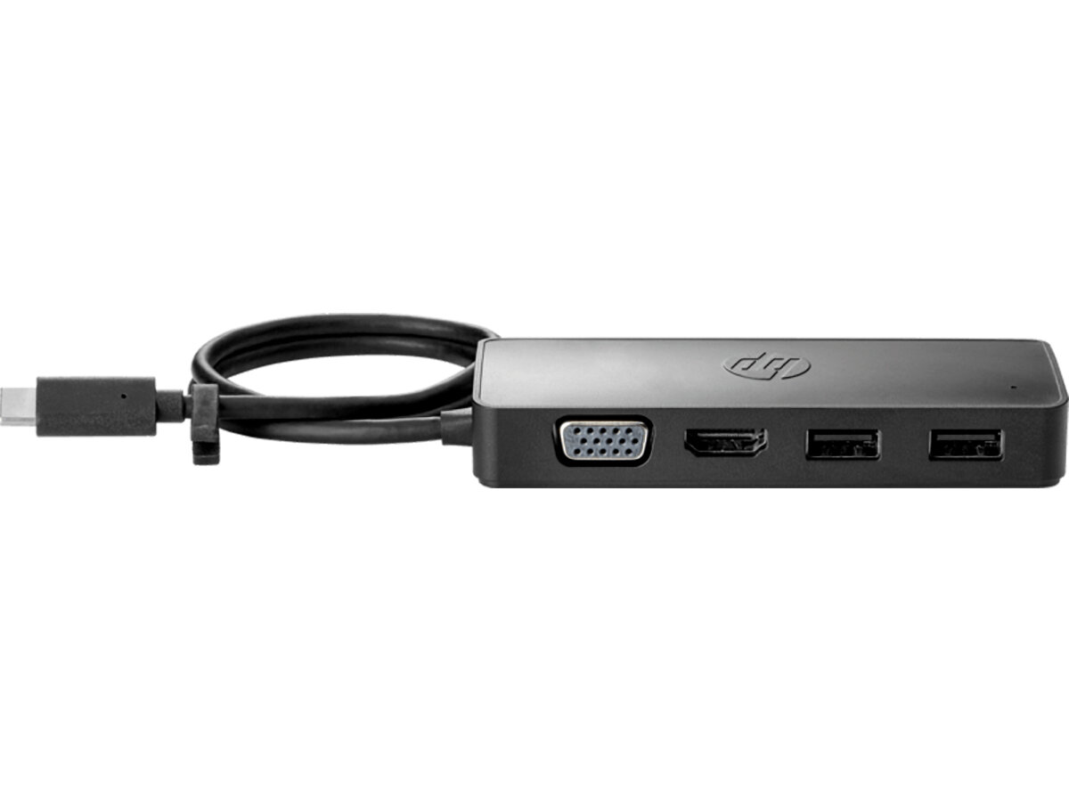 Док-станция HP Travel G2 USB-C Hub (2xUSB 3.0, HDMI, VGA, USB Type-C) 235N8AA, Черный