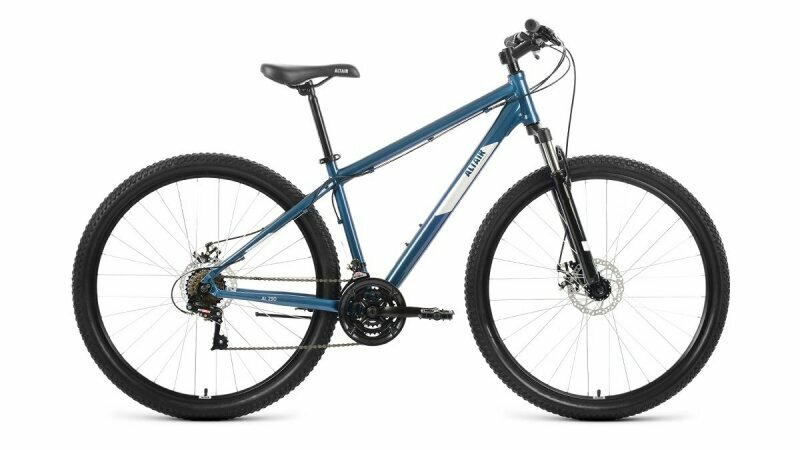 Велосипед 29 FORWARD ALTAIR AL (DISK) (21-ск.) 2022 (рама 21) темный/синий/серебристый