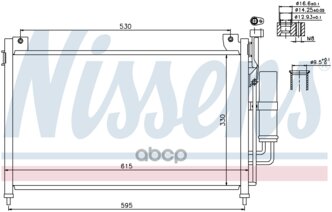 Радиатор Кондиционера Mazda 2 07- Nissens арт. 940033