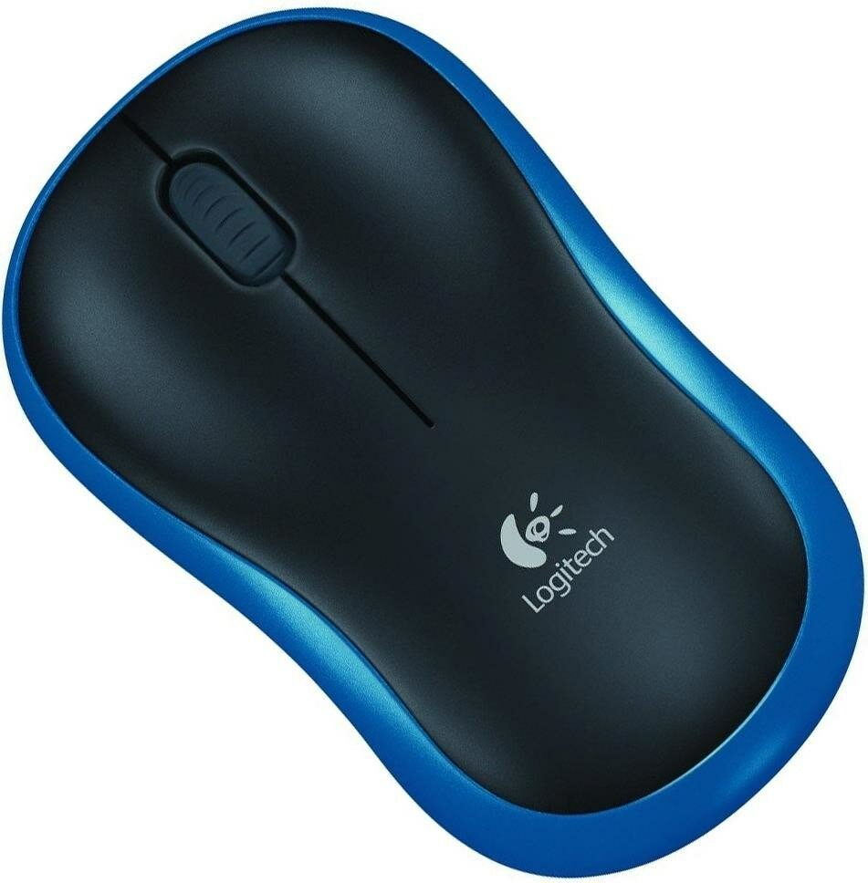  Logitech M185 Wireless Mouse Blue-Black