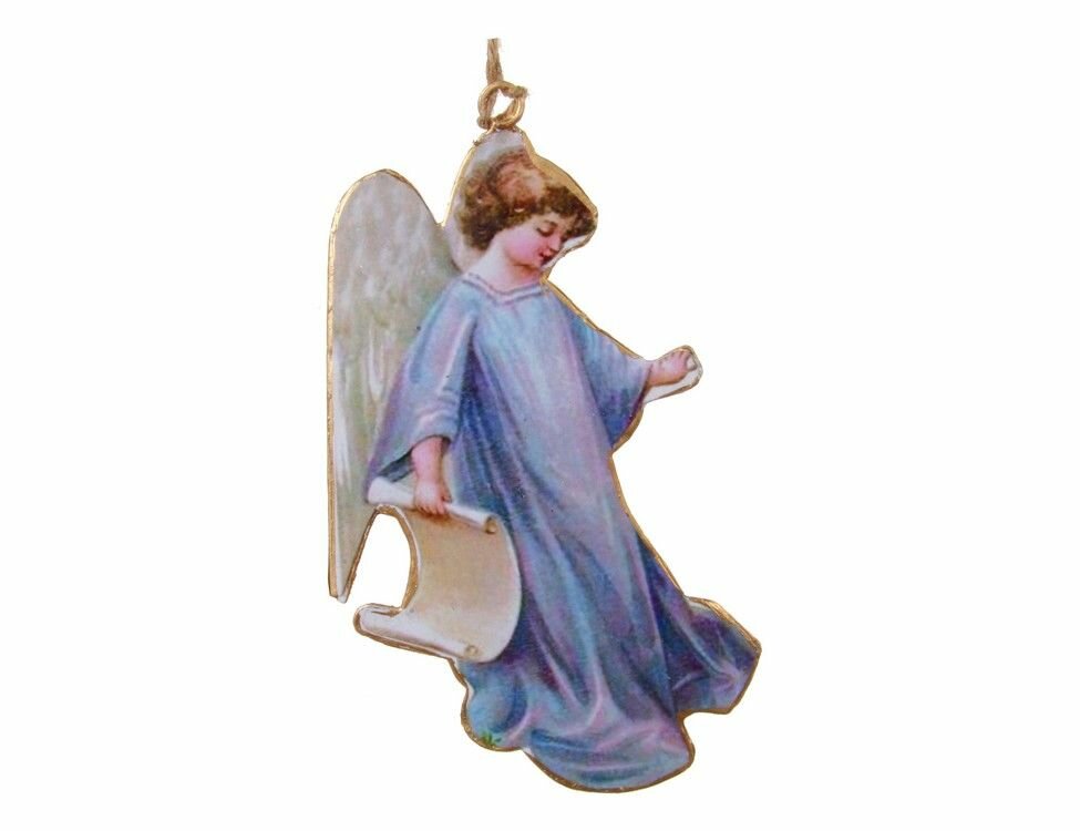 Металлическая ёлочная игрушка "Ретро коллекция - небесный ангелок", 15 см, SHISHI