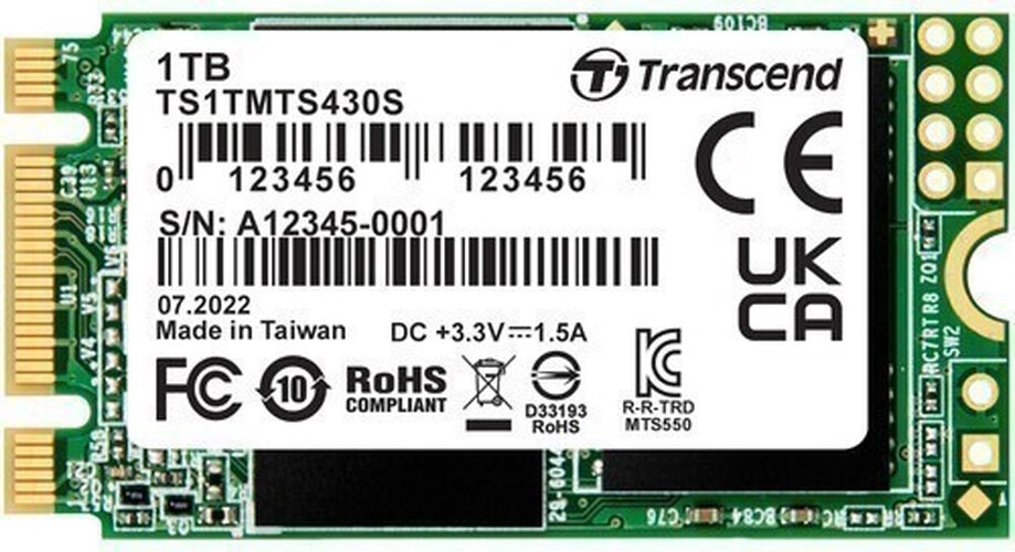 SSD накопитель Transcend TS1TMTS430S 1 Tb SATA-III