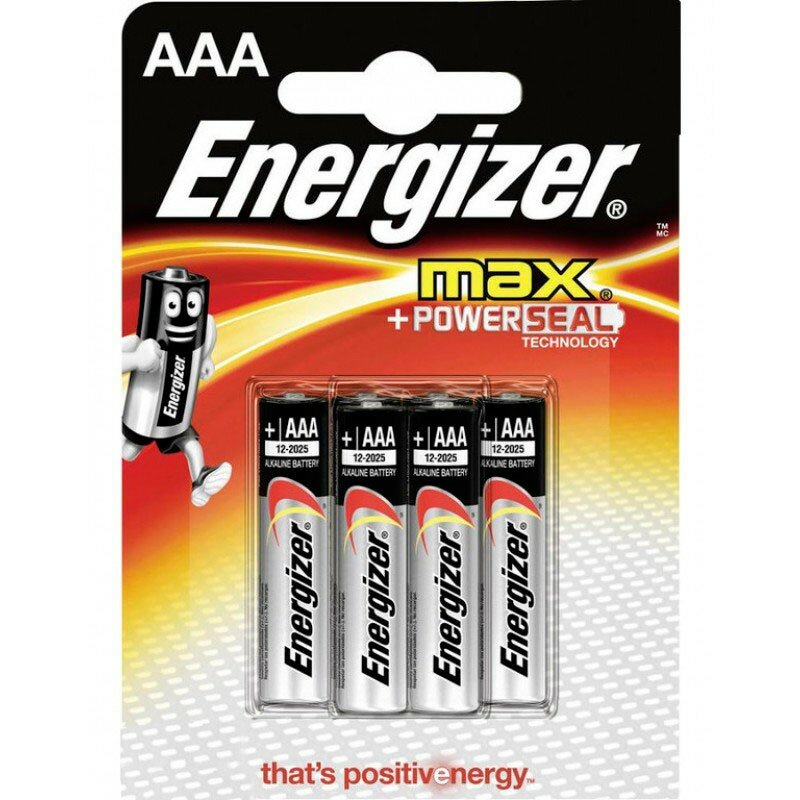 Батарейка алкалиновая Energizer Max AAA LR03 BL-4 1,5V 4 шт