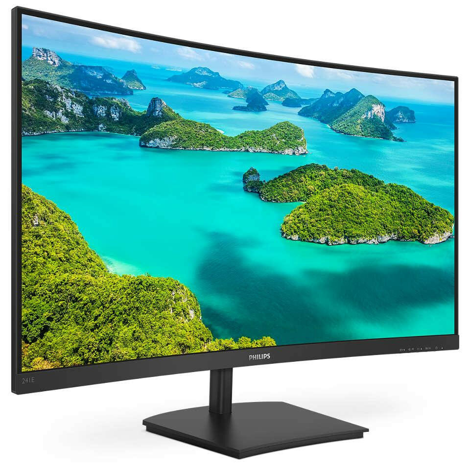 Монитор Philips 24" 241E1SC 1920x1080 VA 75Гц 4ms FreeSync VGA HDMI