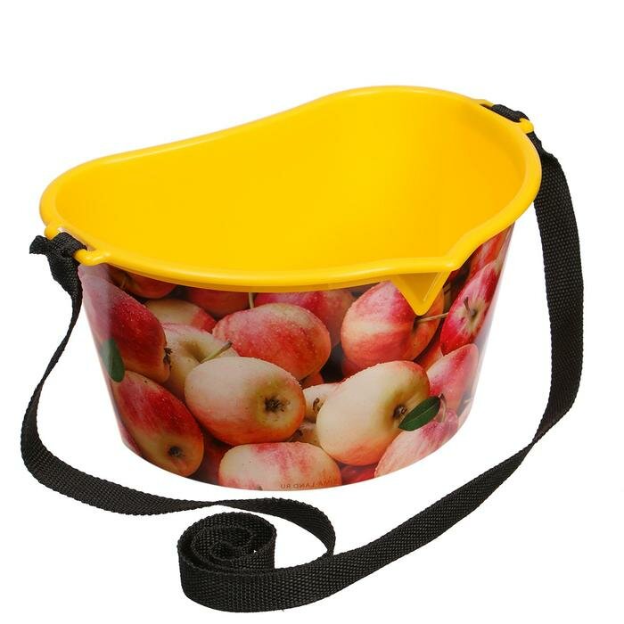 Ёмкость для сбора ягод, 3 л, «Яблочки», жёлтая (1шт.) - фотография № 1