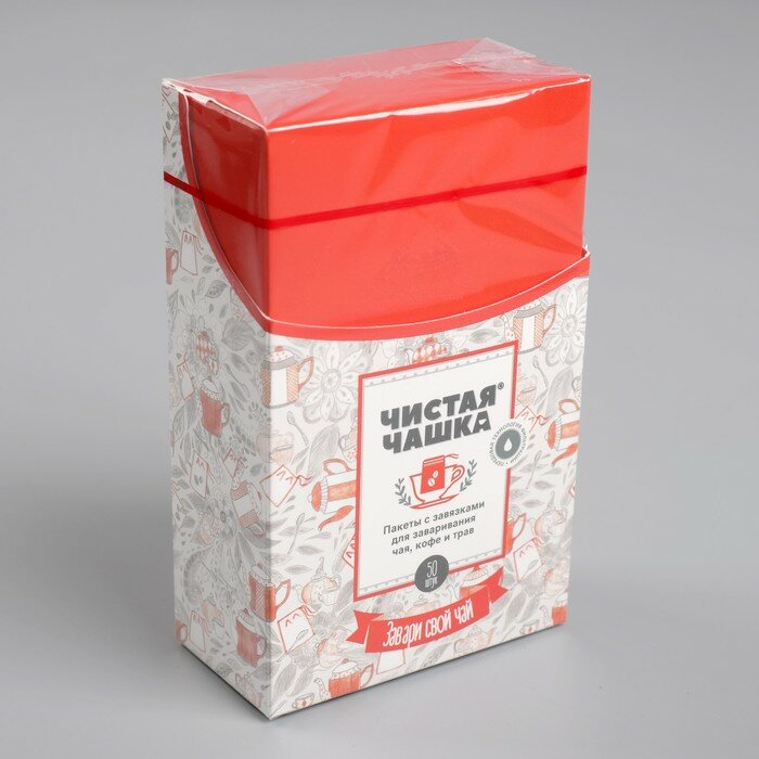 Чистая Чашка Фильтр-пакеты для заваривания чая с завязками "Для Чашки" 50 шт. 7 х 9 см