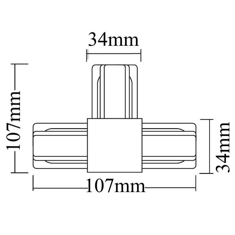 Соединитель T-образный, однофазный Crystal Lux CLT 0.211 CLT 0.211 08 WH - фото №2