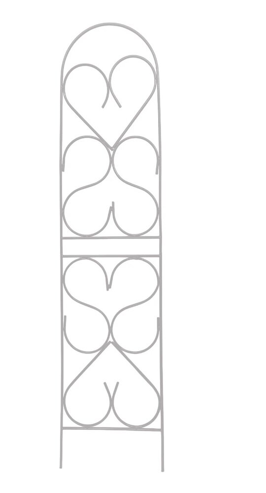 Шпалера садовая металлическая для растений (для сада) Тюльпан-2 разборная белая, труба d=10мм., рисунок проволока 4мм. - фотография № 1