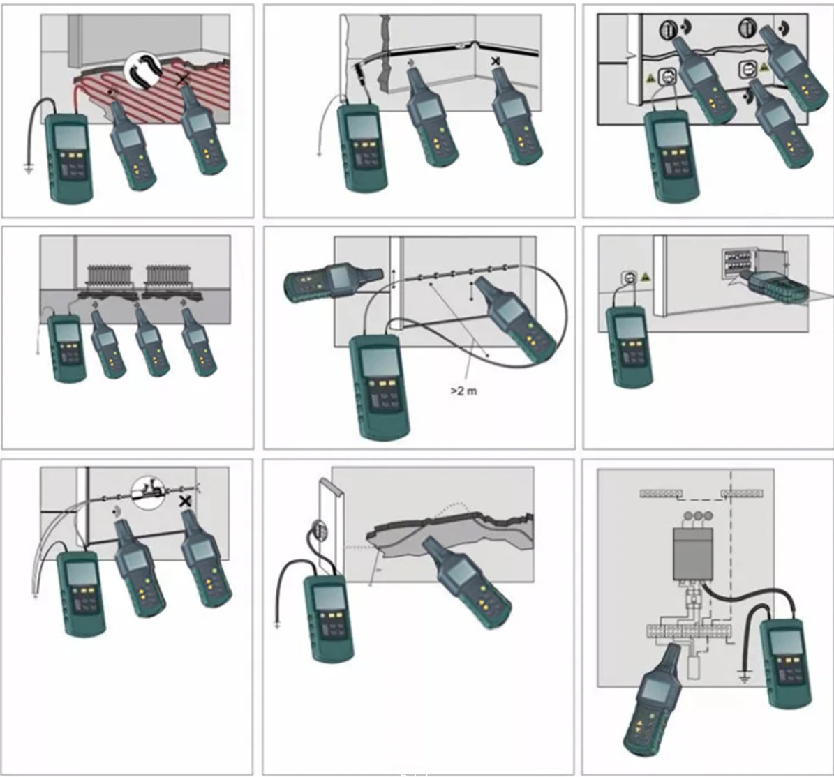 Кабельный локатор, детектор скрытой проводки MY-6818 - фотография № 8