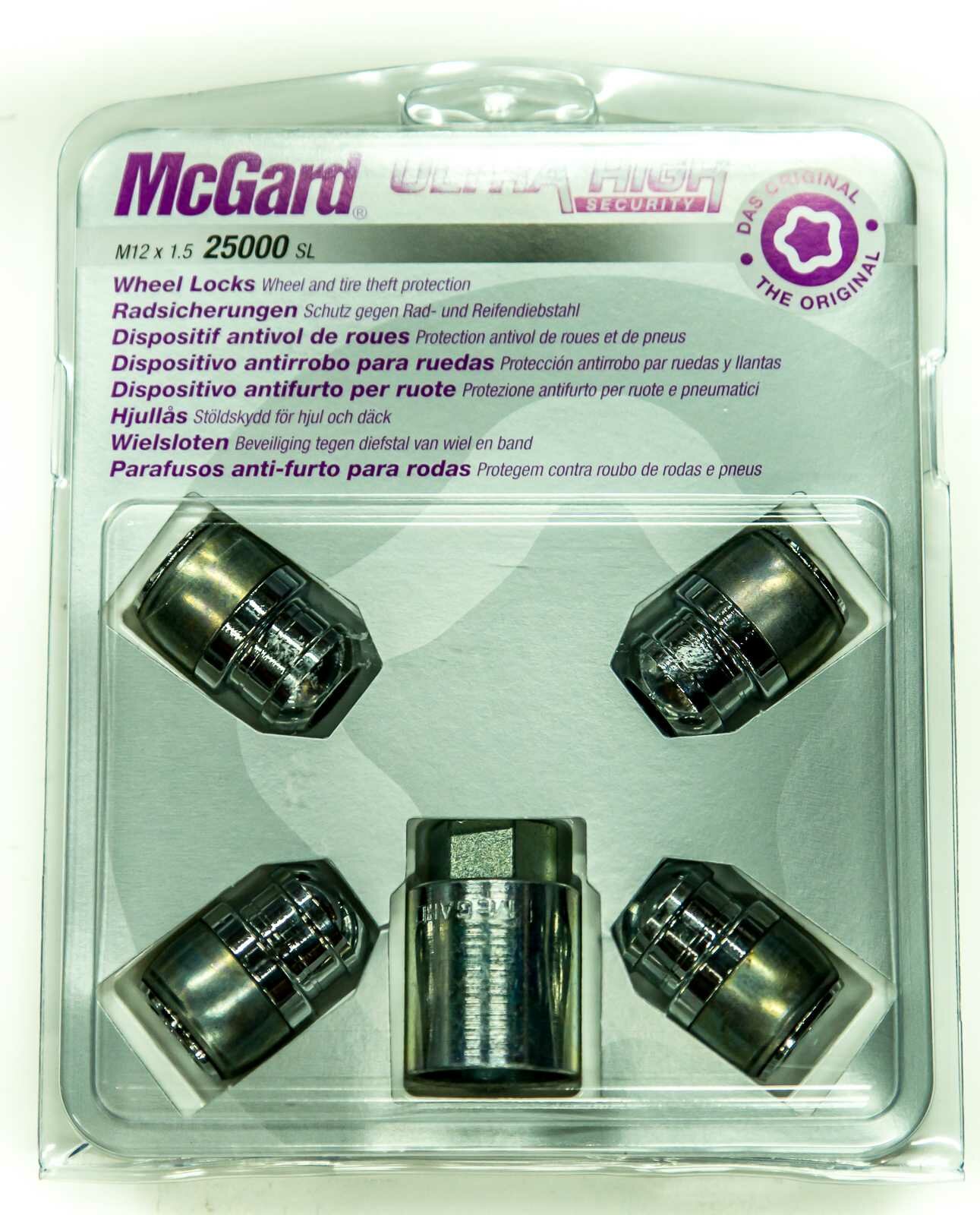 Секретки на колеса McGard 25000 SL (гайки М12х15 1 ключ)