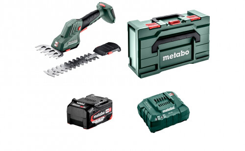 Кусторез-ножницы аккумуляторный METABO SGS 18 LTX Q, АКБ 4Ач + ЗУ + X (T0518)