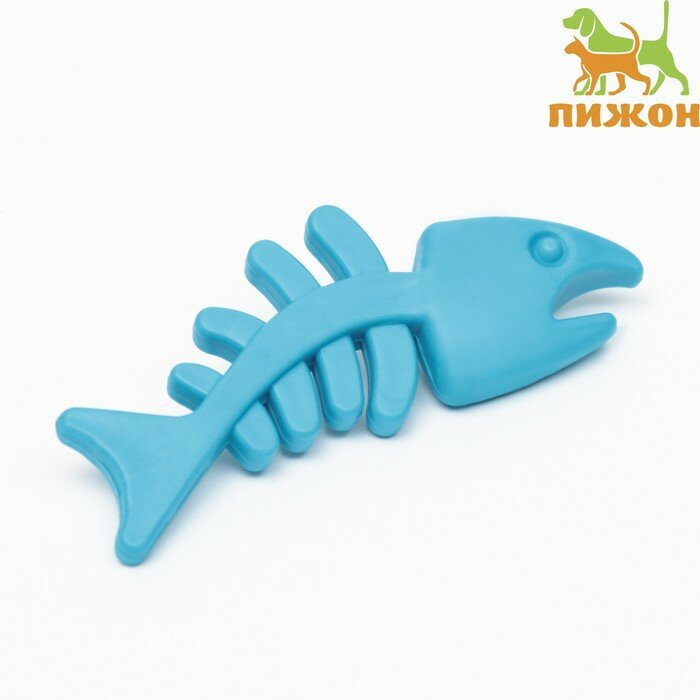 Игрушка жевательная "Планктон", TPR, 12,5 см, голубая - фотография № 1