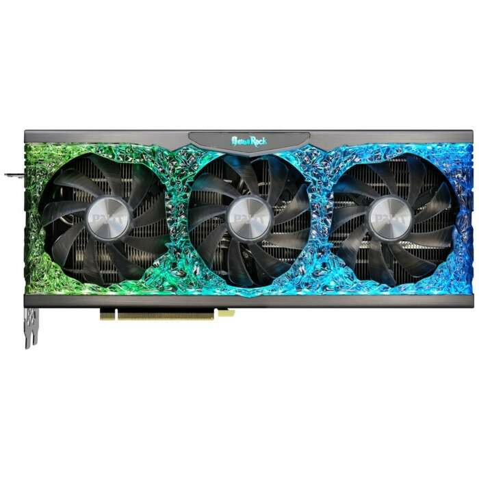 Видеокарта PALIT NED307T019P2-1047G PA-RTX3070Ti GameRock 8G GeForce RTX 3070 Ti GameRock GDDR6X 8Gb 1575/19000 HDMI, DP