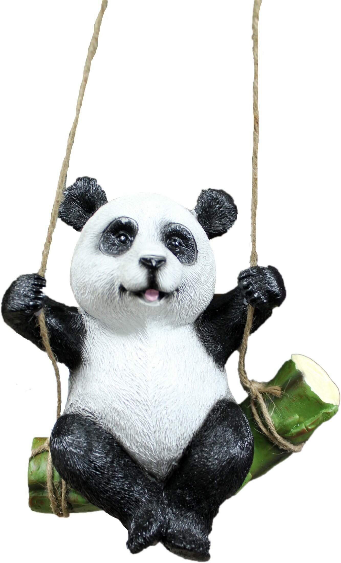 Садовая фигура ТулаСад Панда на бамбуке 25 см