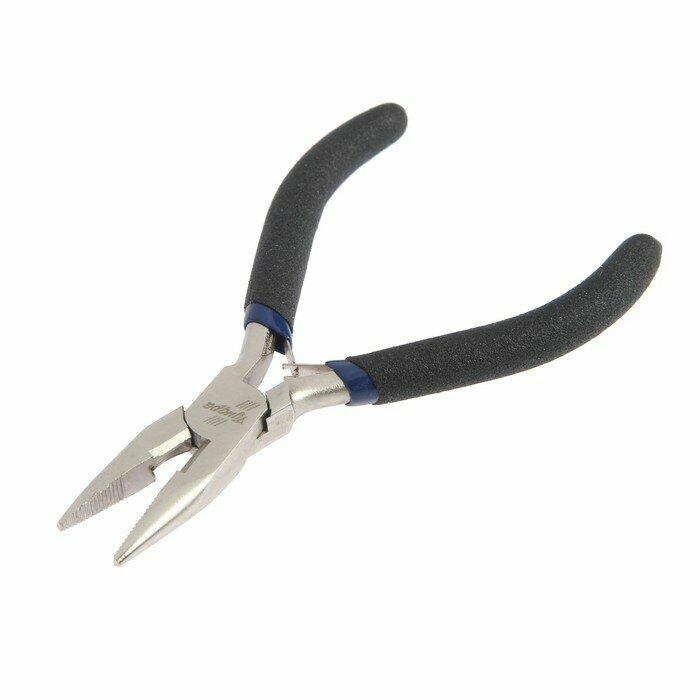 Длинногубцы тундра mini, никелированные, обрезиненные рукоятки, 125 мм./В упаковке шт: 1