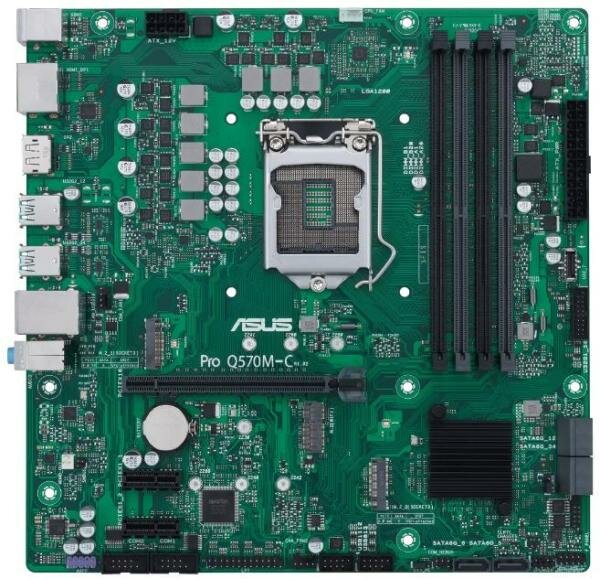 Материнская плата ASUS PRO Q570M-C/CSM Socket 1200 Q570 4xDDR4 1xPCI-E 16x 2xPCI-E 1x 6xSATA III mATX Retail