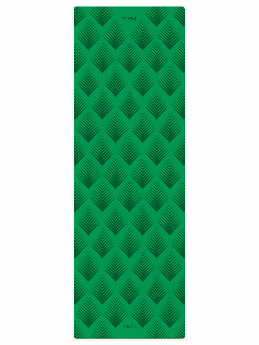 Профессиональный полиуретановый коврик для йоги POSA NonSlip Pro 6mm Green Taiga