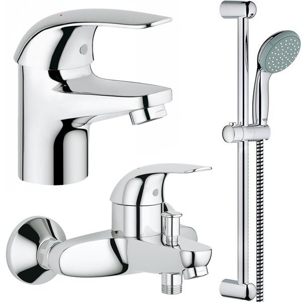 Комплект смесителей Grohe Euroeco 124428 Хром