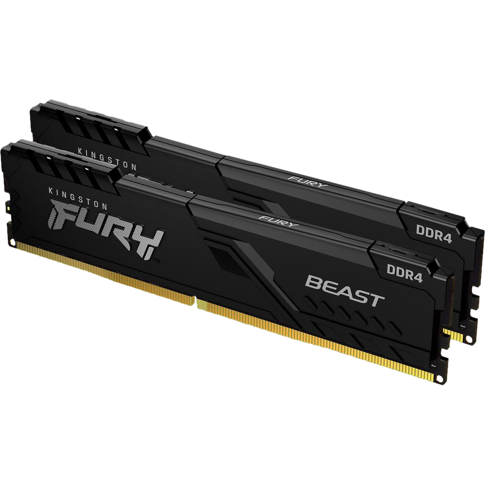 Модуль памяти DIMM 32Gb 2х16Gb DDR4 PC21300 2666MHz Kingston Fury Beast Black (KF426C16BB1K2/32)