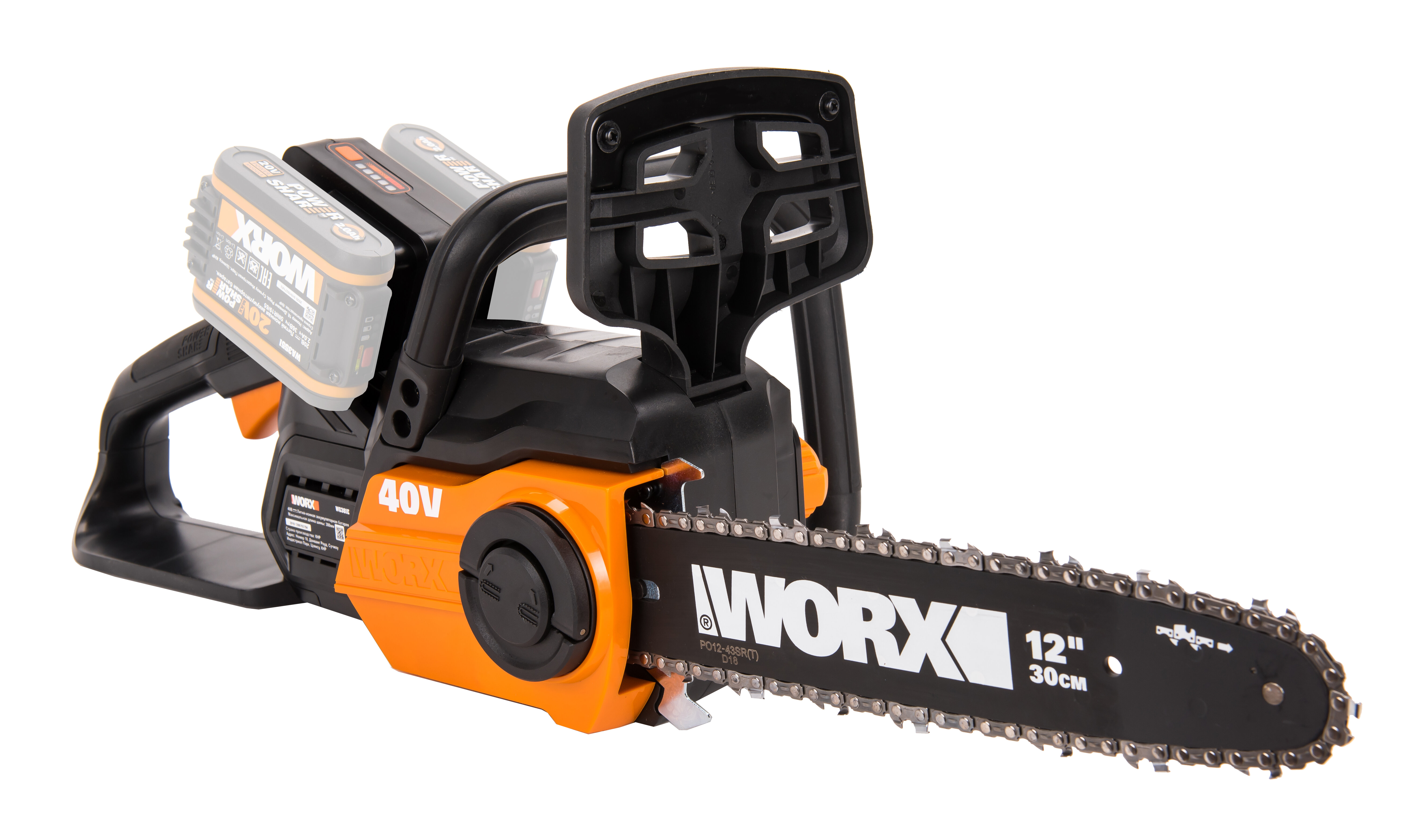 Цепная пила аккумуляторная WORX WG381E.9