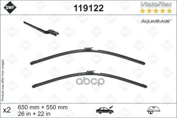 Swf119 122_Щетки Стеклоочистителя К-Т! Aquablade, 550/22'+650/26' Mb R231 12> Swf арт. 119 122