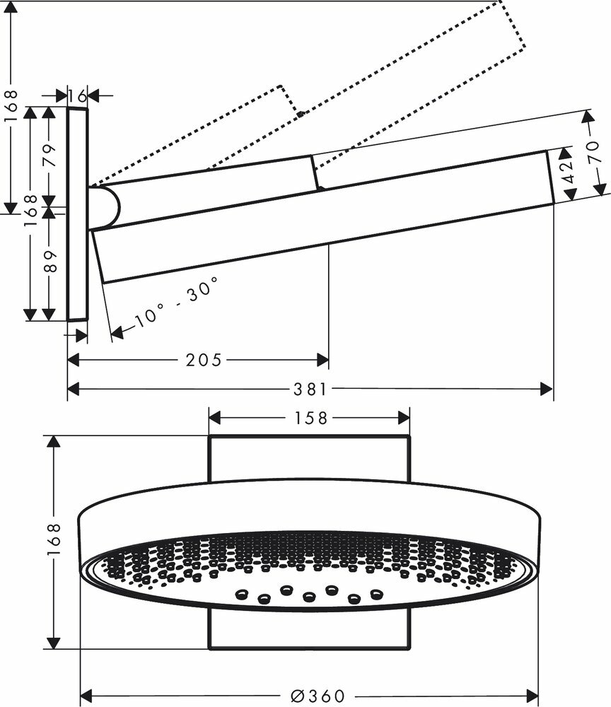 Верхний душ Hansgrohe - фото №3