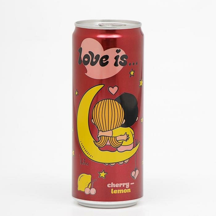 Вода газированная Love is, с вишней и лимоном, 330 мл./В упаковке шт: 1 - фотография № 1