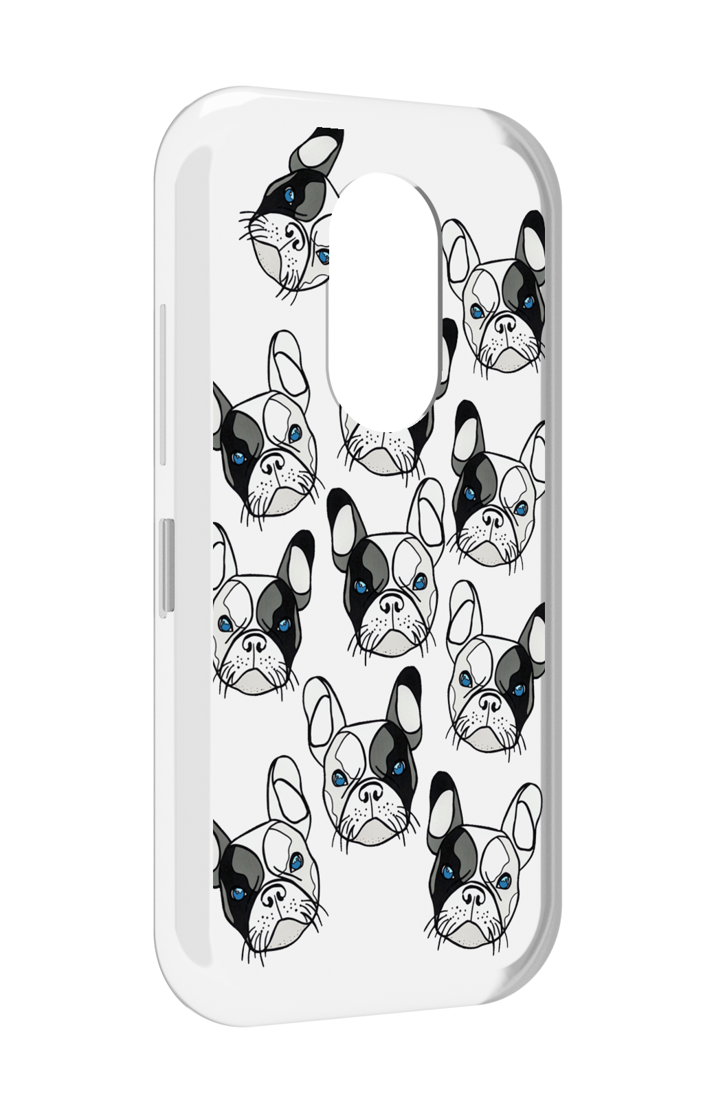 фото Чехол MyPads мини-собачки-черно-белый для Doogee S61 / S61 Pro задняя-панель-накладка-бампер