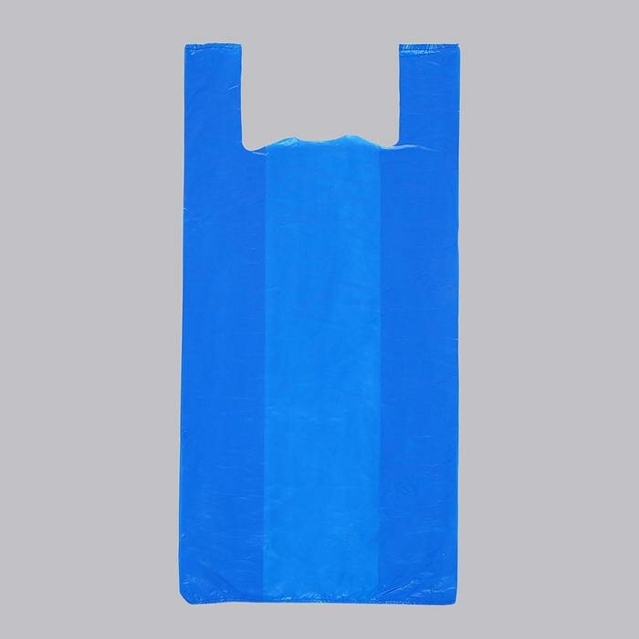 Пакет "Синий", полиэтиленовый, майка 40 х 90 см, 20 мкм (100 шт)