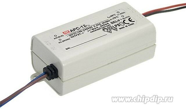 APC-12-700, AC/DC LED, 9-18В,0.7А,12.6Вт, IP42 блок питания для светодиодного освещения