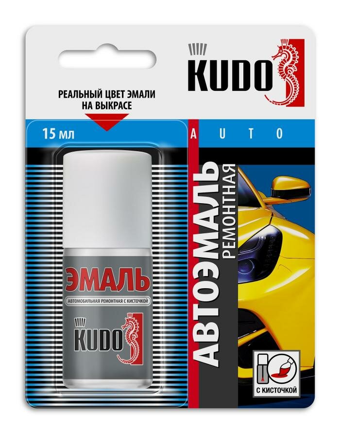Эмаль автомобильная KUDO ремонтная с кисточкой GM: Посейдон металлик