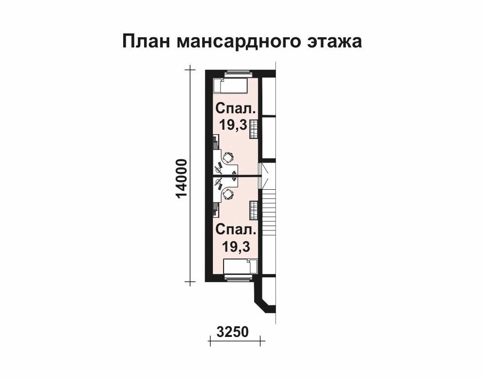 (270м2, 20х12м) Готовый проект трехэтажного дома из кирпича с мансардой и гаражом - AS-2230 - фотография № 5