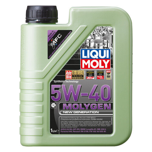 Моторное масло LIQUI MOLY Molygen New Generation, 5W-40, 1л, синтетическое [9053]