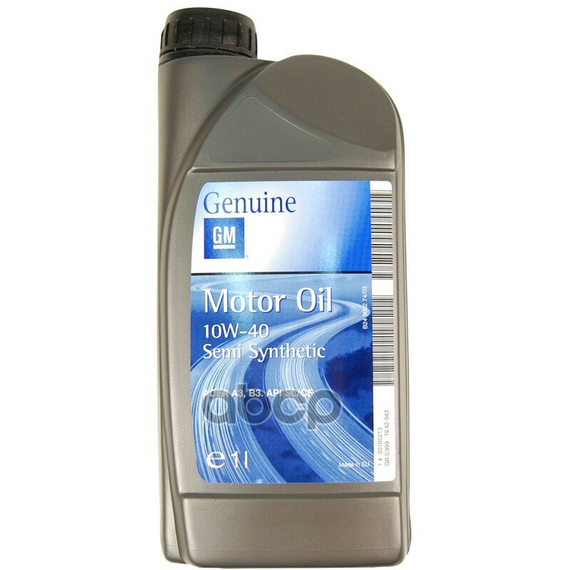 GENERAL MOTORS Масло Моторное Gm Motor Oil 10w-40 Полусинтетическое 1 Л 93165213