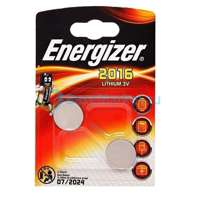 Элемент литиевый Energizer CR2016 (2шт)