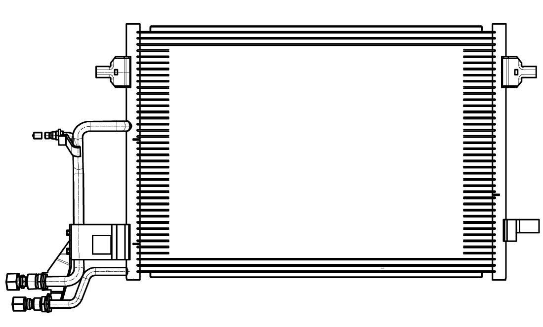 Радиатор кондиционера для автомобилей Passat B5 (96-) LUZAR