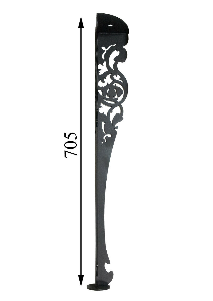 Ножка для стола "Флора", 1 шт., 10х10х70,5 см., 2,5 Черный - фотография № 7