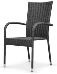 Плетеный стул серый