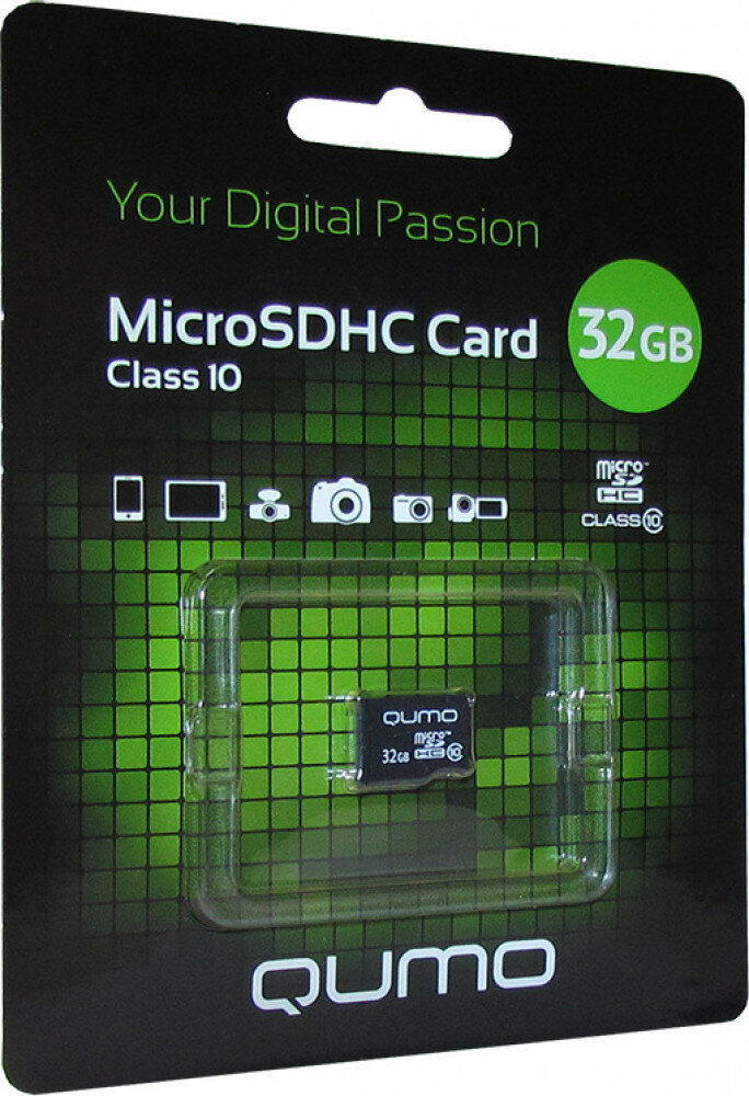 Карта памяти 32Gb MicroSD QUMO Class 10 (QM32GMICSDHC10U1NA)