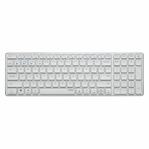 Клавиатура Rapoo E9700M, USB, Bluetooth/Радиоканал, белый [14516]
