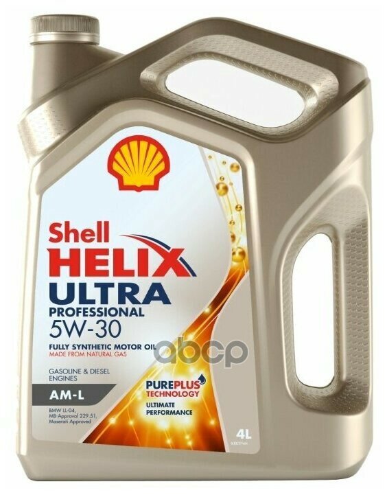 Shell Масло Моторное Синтетическое Helix Ultra Pro Am-L 5w-30, 4л