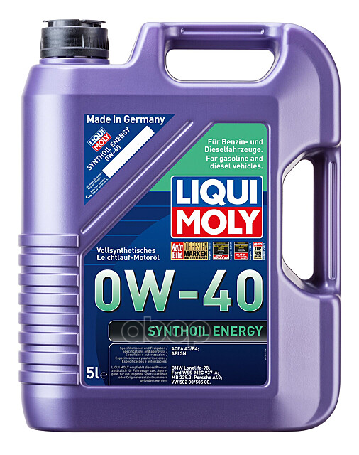 Замена 1923 0W-40 Sm/Cf Synthoil Energy 5Л (Синт.мотор.масло) Liqui moly арт. 9515