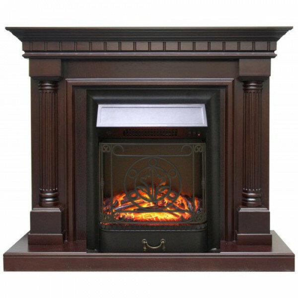 Электрокамин Royal Flame Dallas с очагом Majestic FX Black темный дуб
