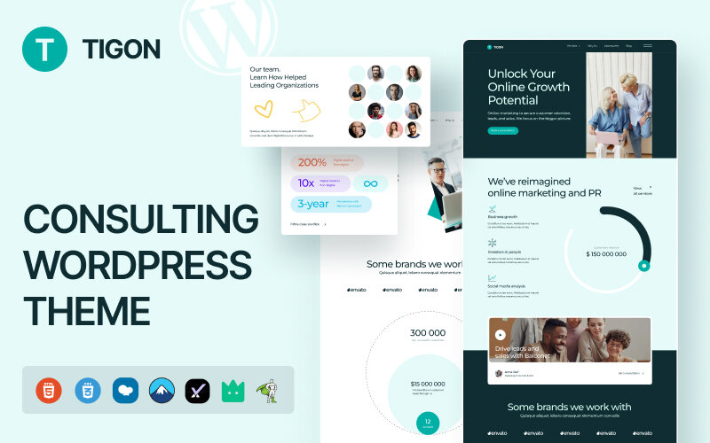 Шаблон Wordpress Tigon Consulting Тема WordPress