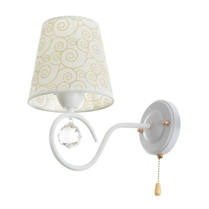 фото Бра "Джема" 1х40Вт E14 белый патинированное 20х15х26 см.