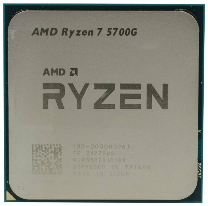 AMD Процессор AMD Ryzen 7 5700G 100-000000263 (3.80ГГц, 16МБ, GPU) SocketAM4 (без кулера) (oem)