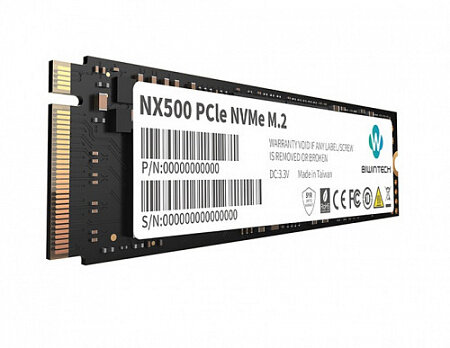 SSD M.2 BiwinTech 256Gb NX500 Series 82P1B8#G (PCI-E 3.0 x4, up to 1900/1300MBs, 3D NAND, 140TBW, 22х80mm)