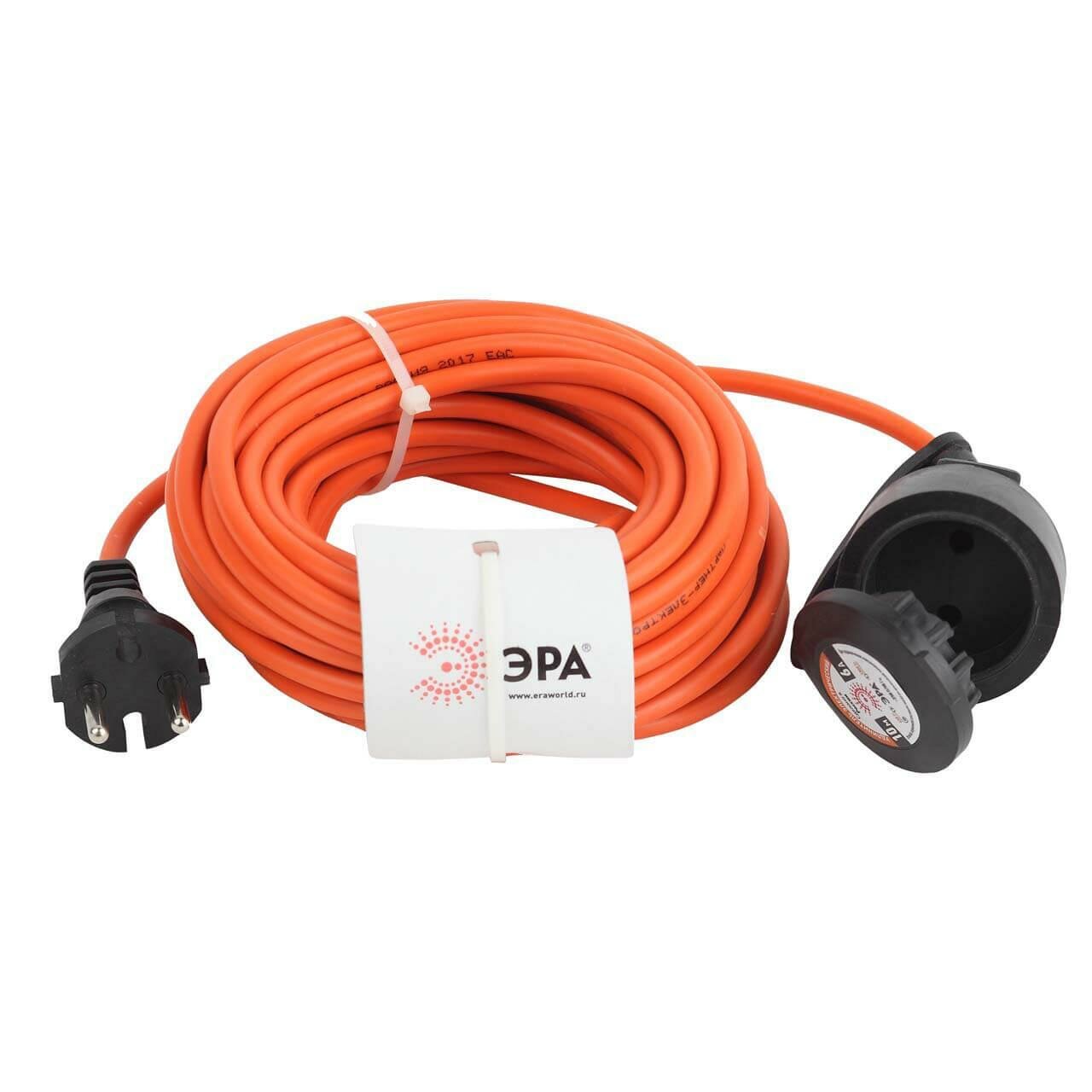 ЭРА Удлинитель силовой ЭРА UPx-1-2x0.75-10m-IP44 Б0043036